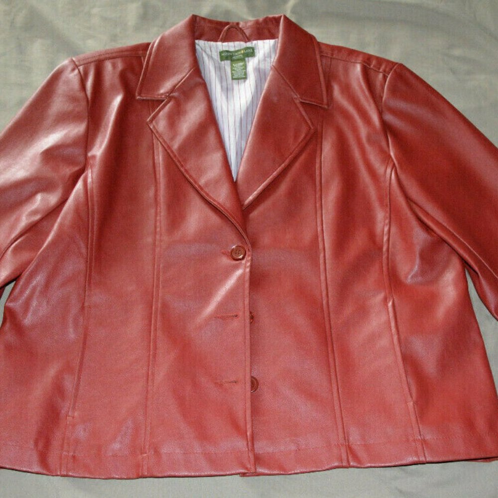 Mountain Lake Petite Jacket Women's Sz XL Faux Lea
